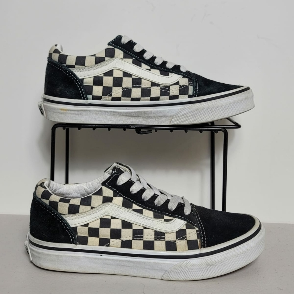 VANS Authentic Checkerboard Skate Shoes Sneakers little kids Sz 2.5 - Picture 3 of 7
